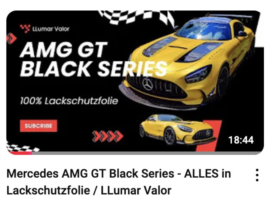 Video zur Lackschutzfolierung des AMG GT Black Series