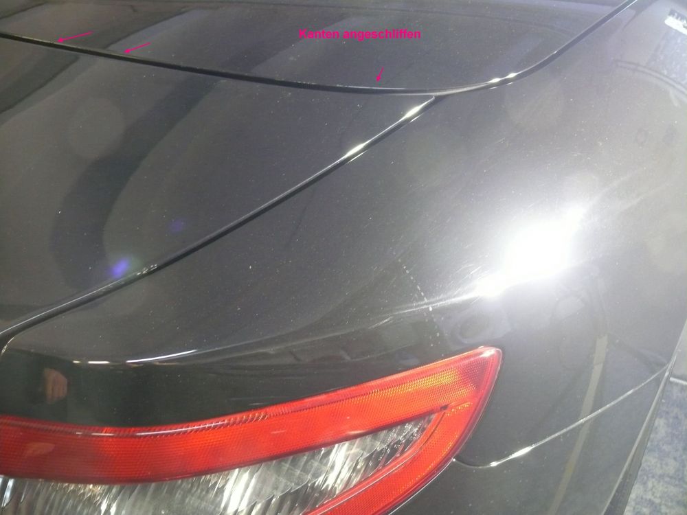 maserati uni schwarz kratzer