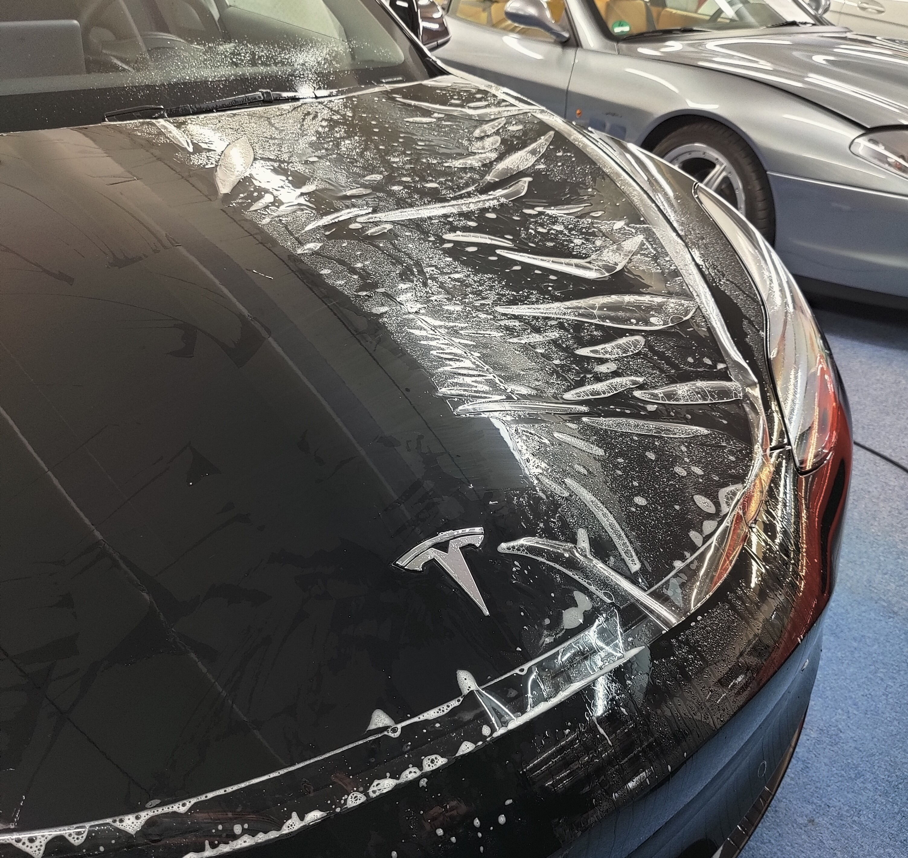 tesla model 3 lackschutzfolie und keramikversiegelung